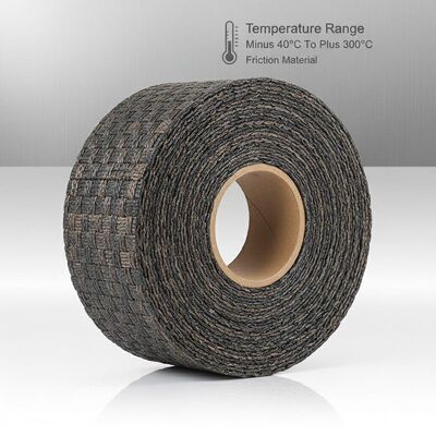 Temperatuurbereik Min 40 Tot Plus 300 Graden Geweven Remvoering 100mm Breedte Wrijvingsmateriaal Voor Zware Remmen