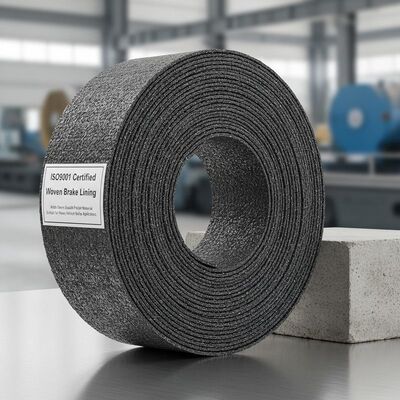 ISO9001-gecertificeerd geweven remvoeringenbreedte 100 mm Duurzaam wrijvingsmateriaal geschikt voor het remmen van zware voertuigen